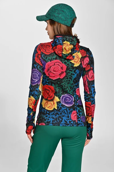 Termoaktywna bluza z kapturem Selva Roses Cobalt