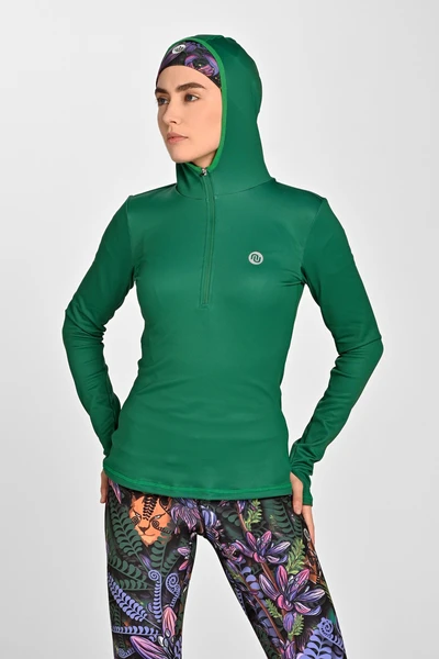 Thermoactive hoodie Fern Green