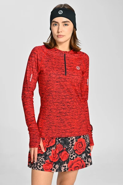 Bluza Zip Melange Red