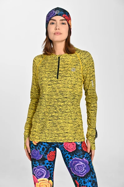 Bluza Zip Melange Yellow