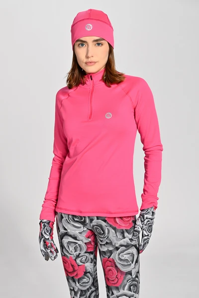 Insulated blouse with stand-up collar Zip GloPink