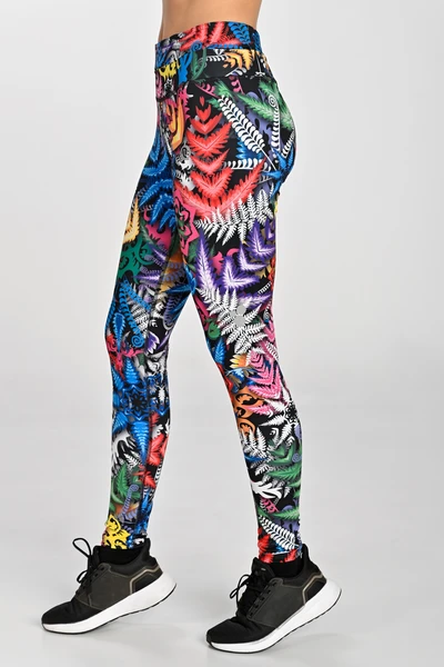 Leggings regular with waistband Pro Mosaic Fern